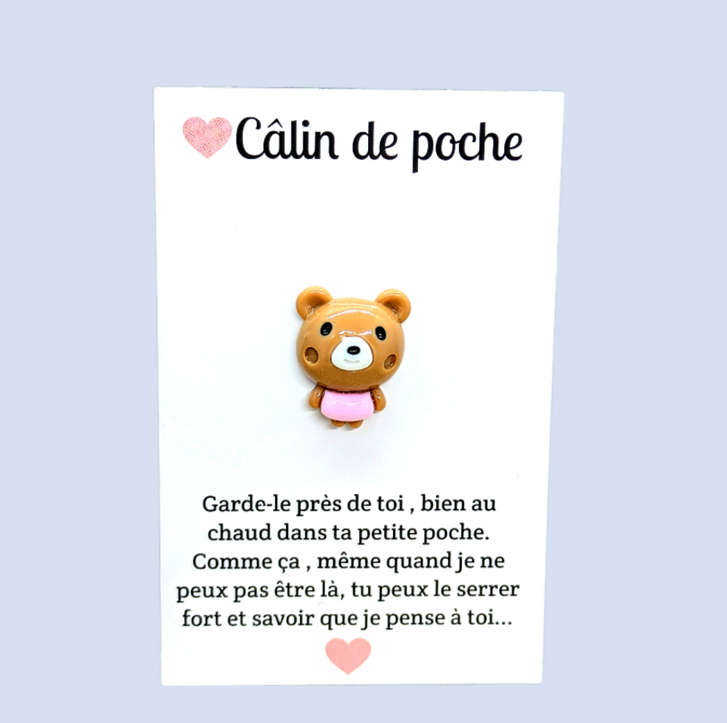 Câlin de poche ourson kawaii ref:A