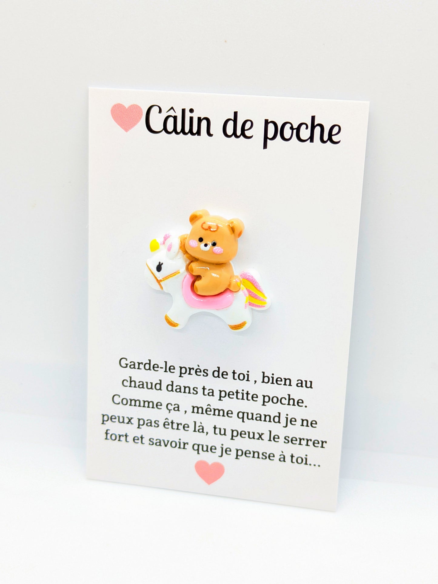 Carte “Câlin de poche” – Petite attention, cadeau à offrir, collection