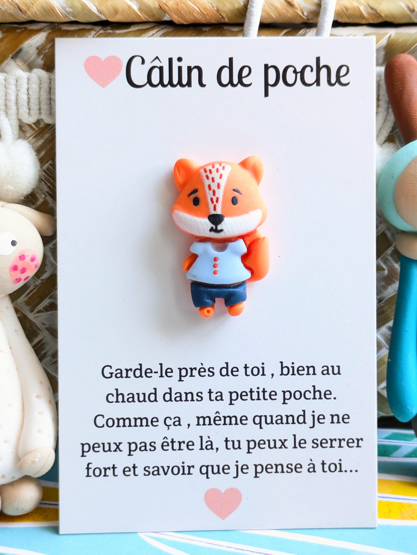 Câlin de poche renard orange ref:A