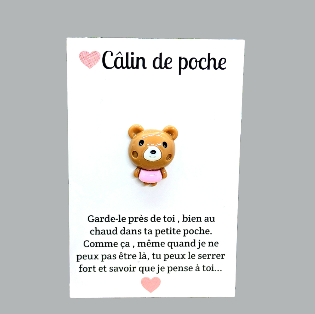 Câlin de poche ourson kawaii ref:A