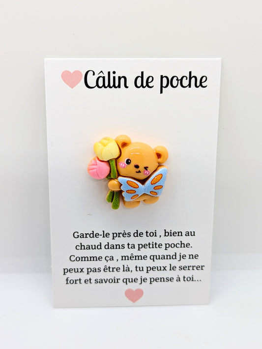 Câlin de poche ourson ref:A