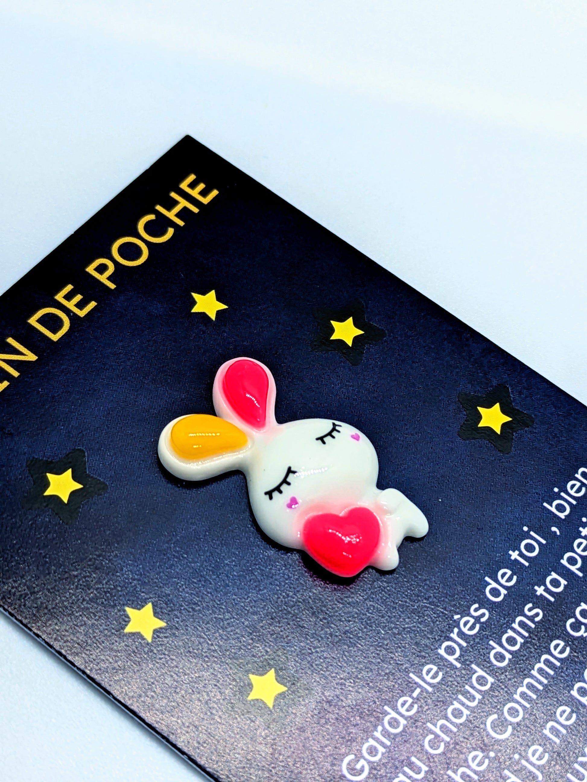 Câlin de poche petit lapin blanc