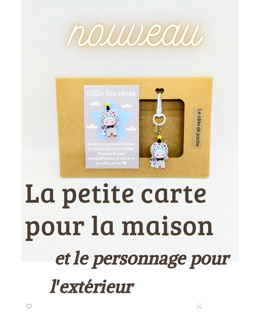 Carte “Câlin de poche” – Petite attention, cadeau à offrir, collection