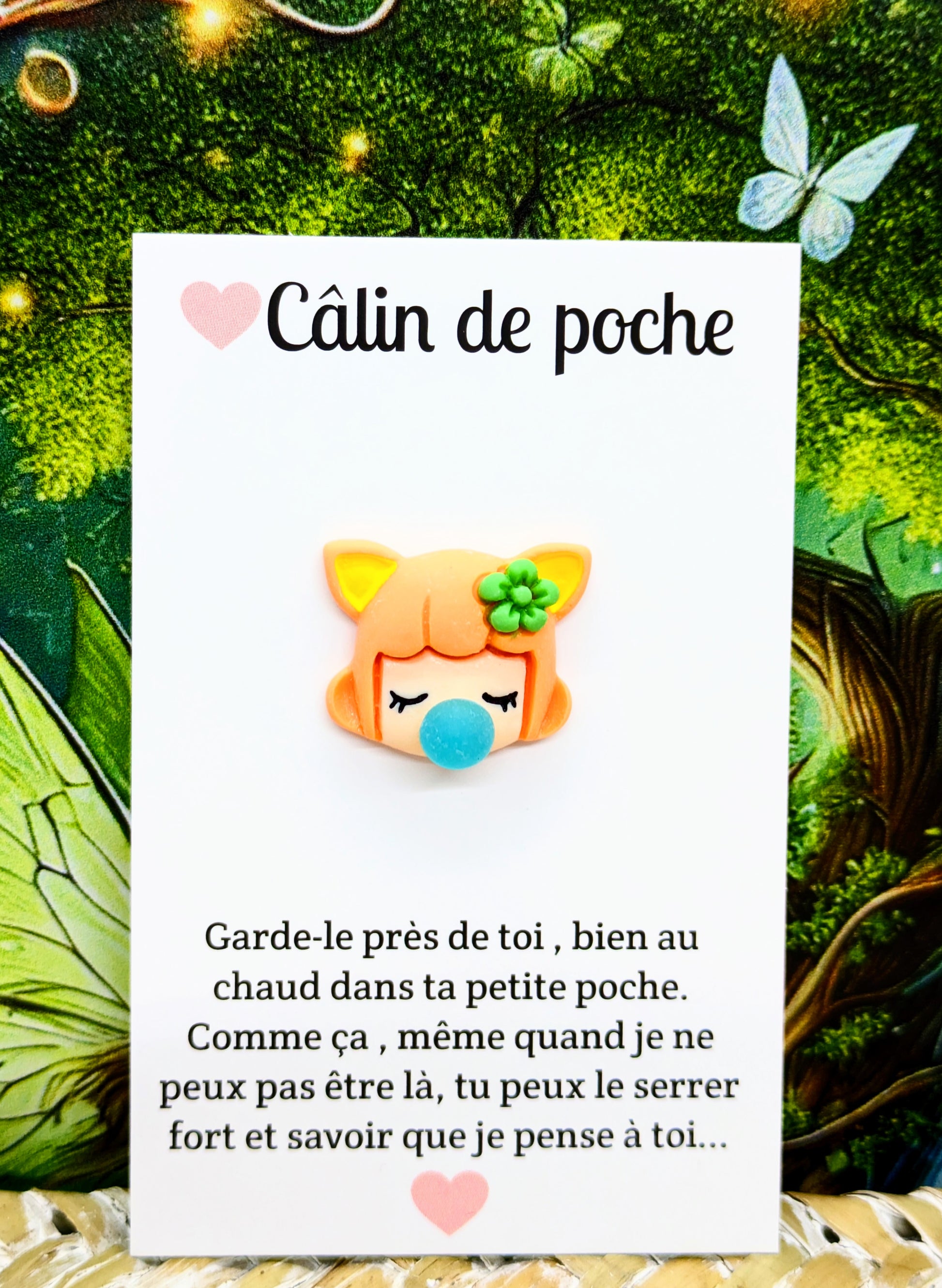 Câlin de poche chewing-gum orange