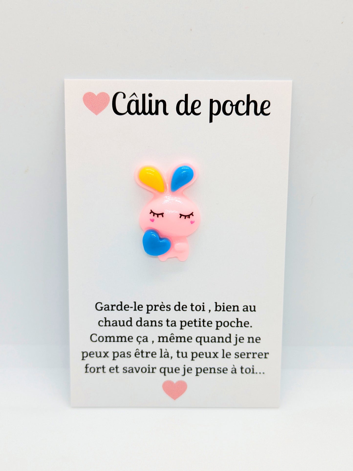 Carte “Câlin de poche” – Petite attention, cadeau à offrir, collection ref:A ref:A