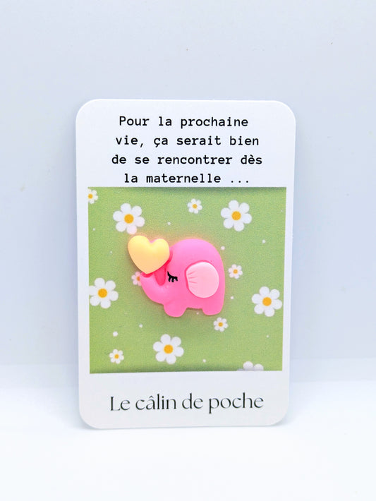 Carte “Câlin de poche” – Petite attention, cadeau à offrir, collection