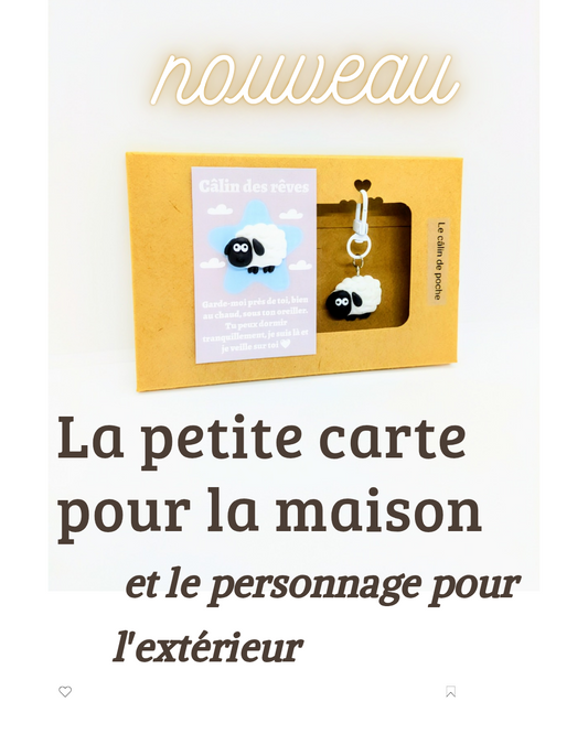 Carte “Câlin de poche” – Petite attention, cadeau à offrir, collection