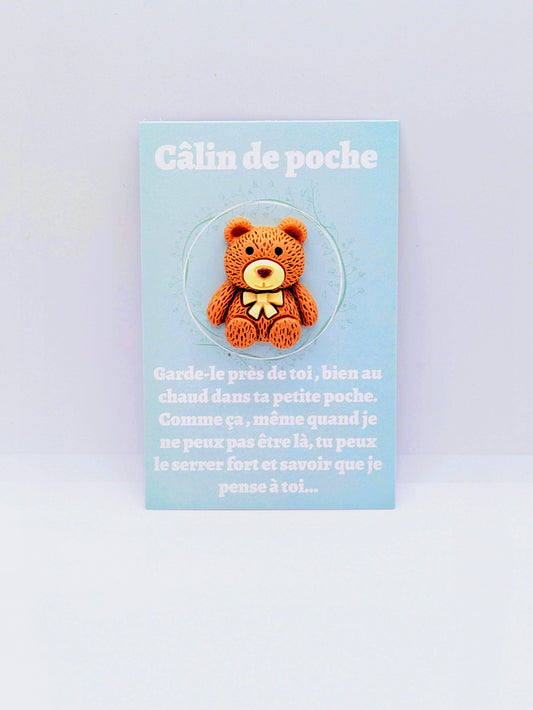 Carte “Câlin de poche” – Petite attention, cadeau à offrir, collection