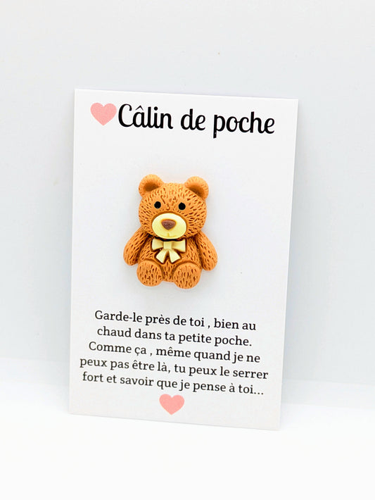 Carte “Câlin de poche” – Petite attention, cadeau à offrir, collection