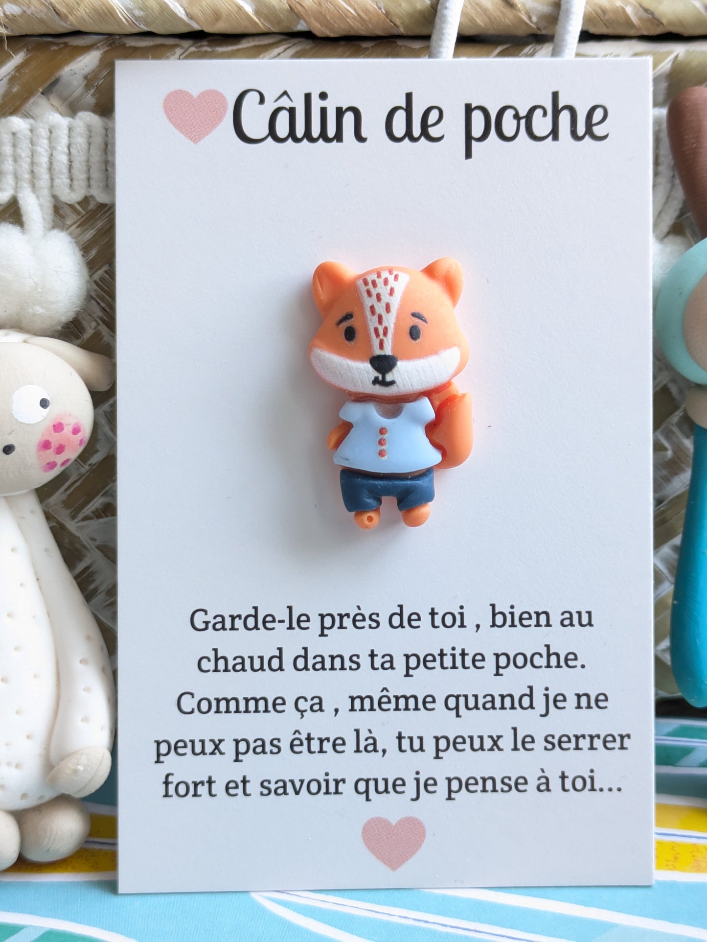 Câlin de poche renard orange ref:A