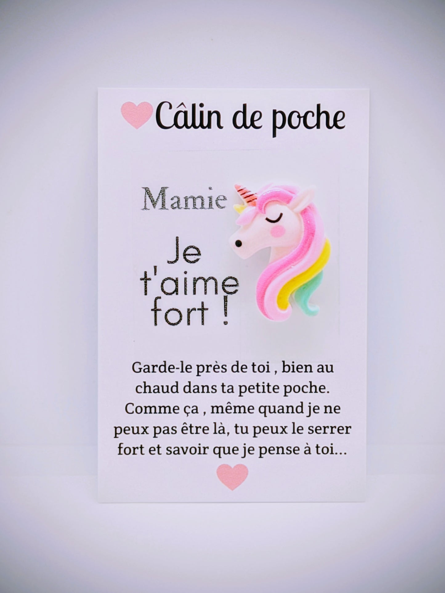 Carte “Câlin de poche” – Petite attention, cadeau à offrir, collection