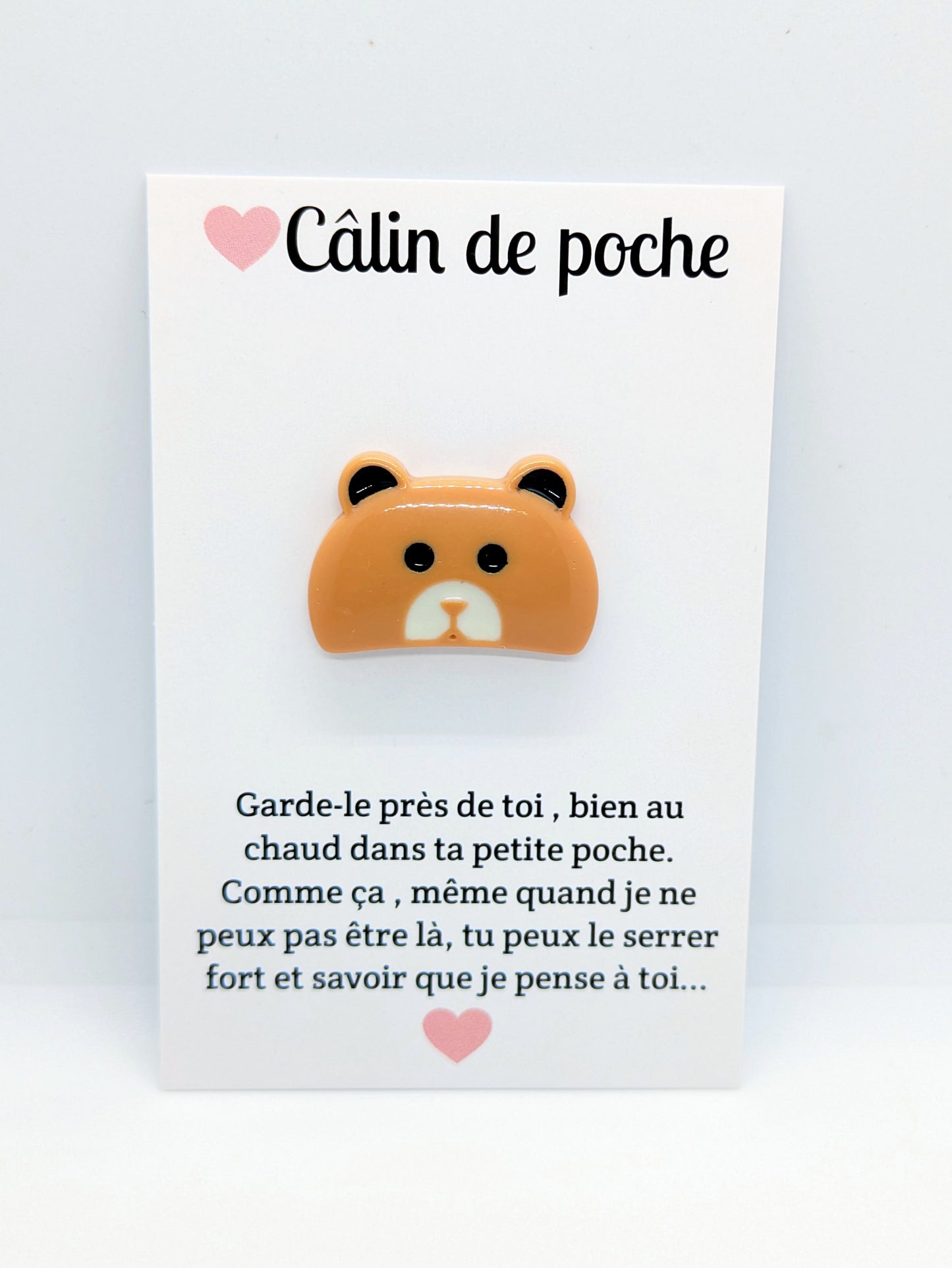Carte “Câlin de poche” – Petite attention, cadeau à offrir, collection